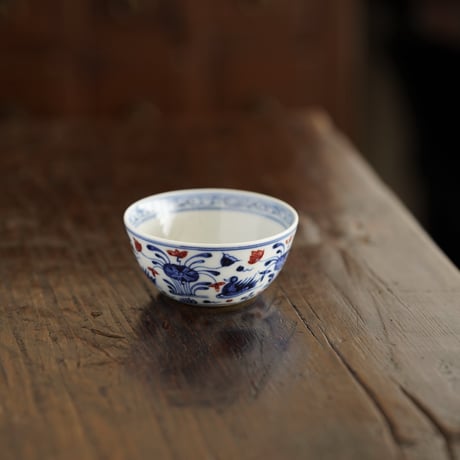 釉里紅鴛鴦紋茶杯 PF142
