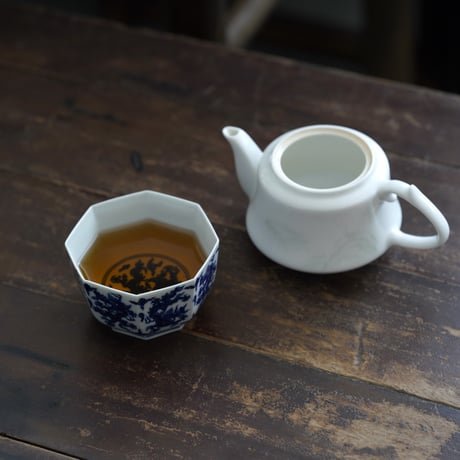 青花龍紋八方杯 PF232