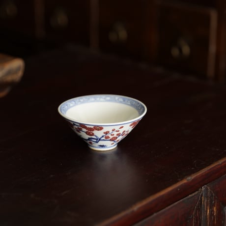 釉里紅松竹梅紋茶杯 PF143