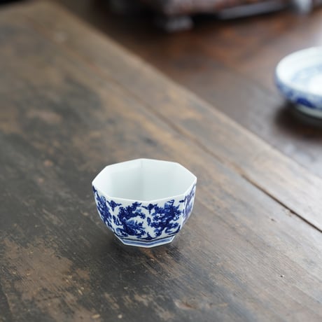 青花龍紋八方杯 PF232
