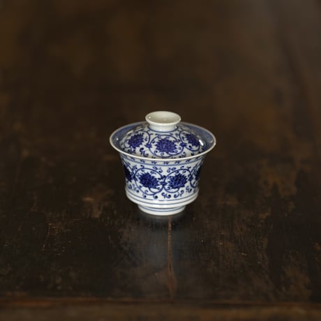 缠枝蓮紋二才蓋碗 PF233