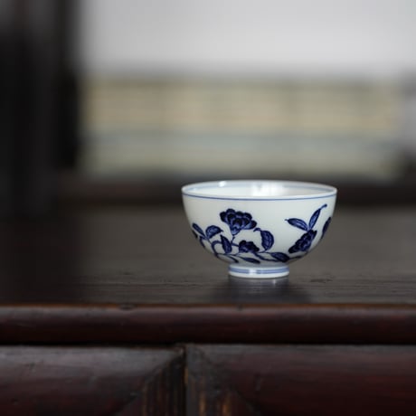 青花凌霄花紋茶杯 PF135