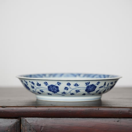 青花纏枝蓮紋皿 PF163
