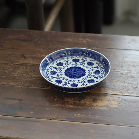 青花缠枝蓮紋皿 PF234