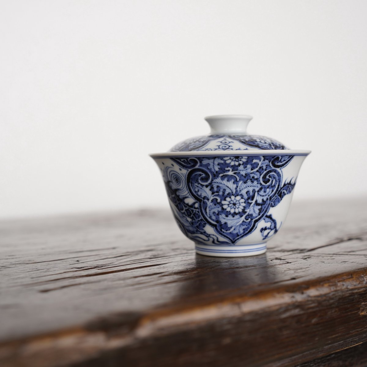 明時代 雙龍雙鳳凰鯉筆巻大鉢 約10.3kg 伝世品