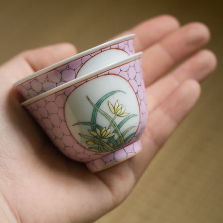 開窓氷裂蘭紋茶杯 PA015