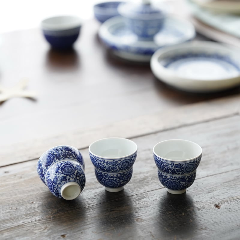 青花纏枝蓮紋葫芦杯 PF252 | Looking For 物色