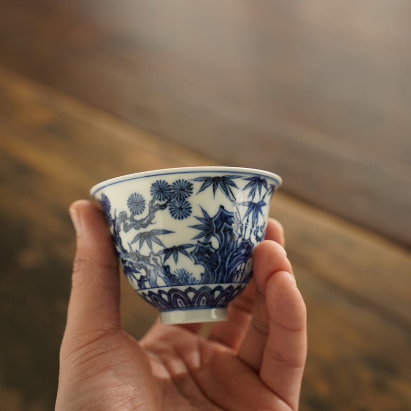 青花松竹梅二才蓋碗 PF239 | Looking For 物色