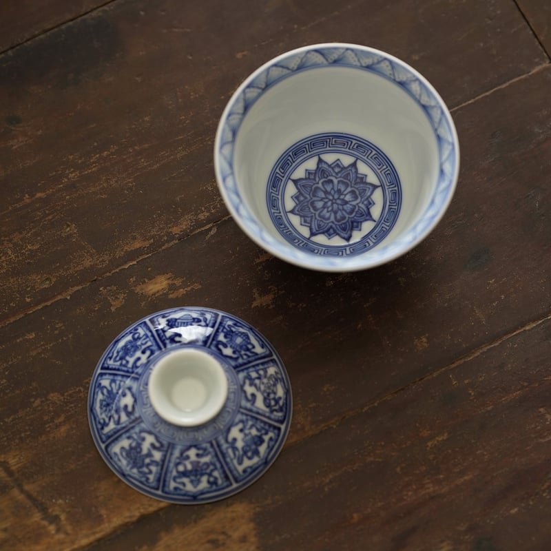 青花八宝唐草紋二才蓋碗 PF250 | Looking For 物色