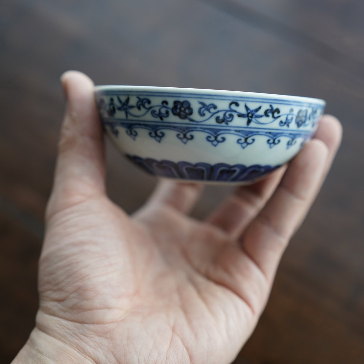 鮑 漆沈刻 花草紋 盃 提げ物 根付 時代物 DT611 6_53c6a316-e4d4-455d-ae41-