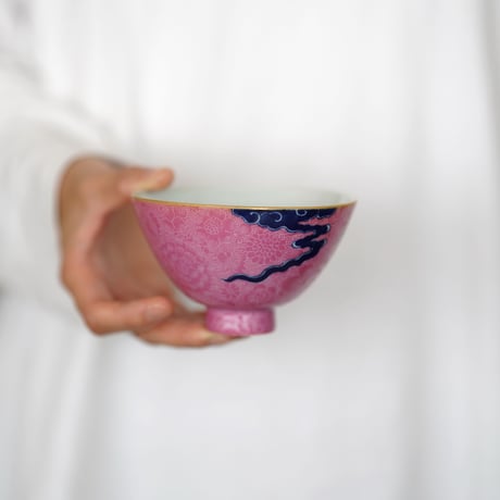 過墙紋扒花茶杯 祥雲蝙蝠 PC071
