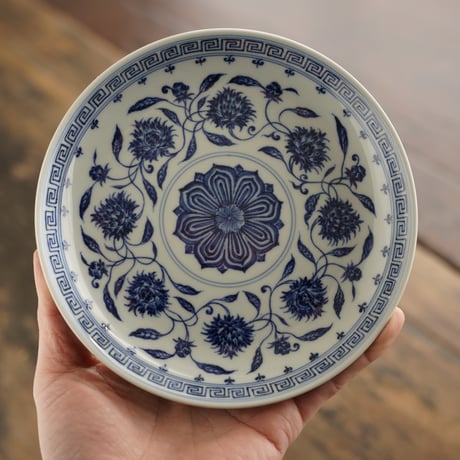 青花缠枝蓮紋皿 PF224