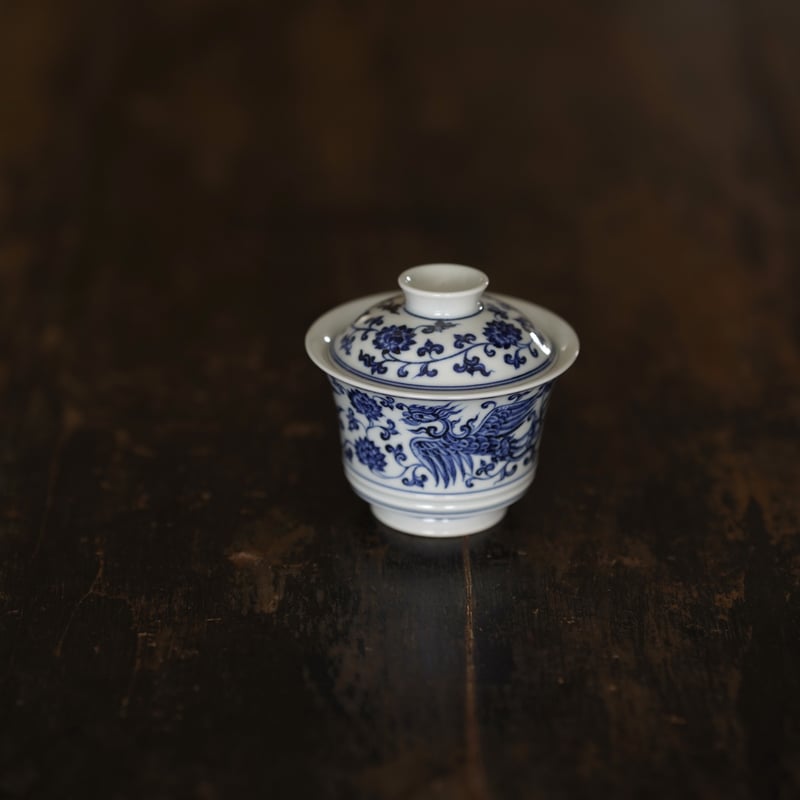 青花双鳳紋蓋碗 PF214 | Looking For 物色