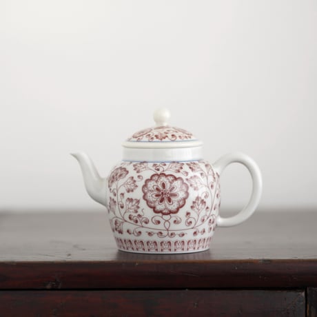 仿釉里紅茶壺 PH013