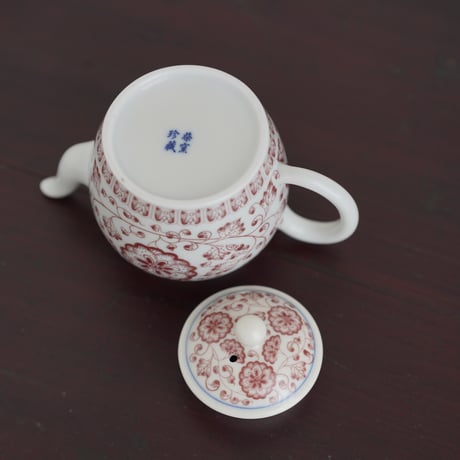 仿釉里紅茶壺 PH013