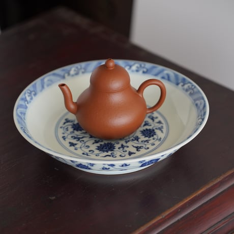 青花纏枝蓮紋皿 PF163