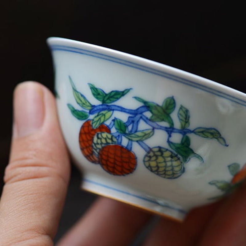 雍正款手描き斗彩茶杯 PC044 | Looking For 物色