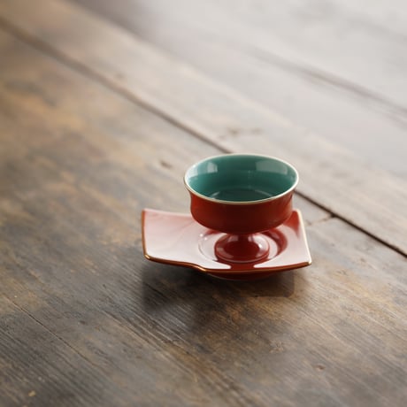 朱釉茶托 PB187