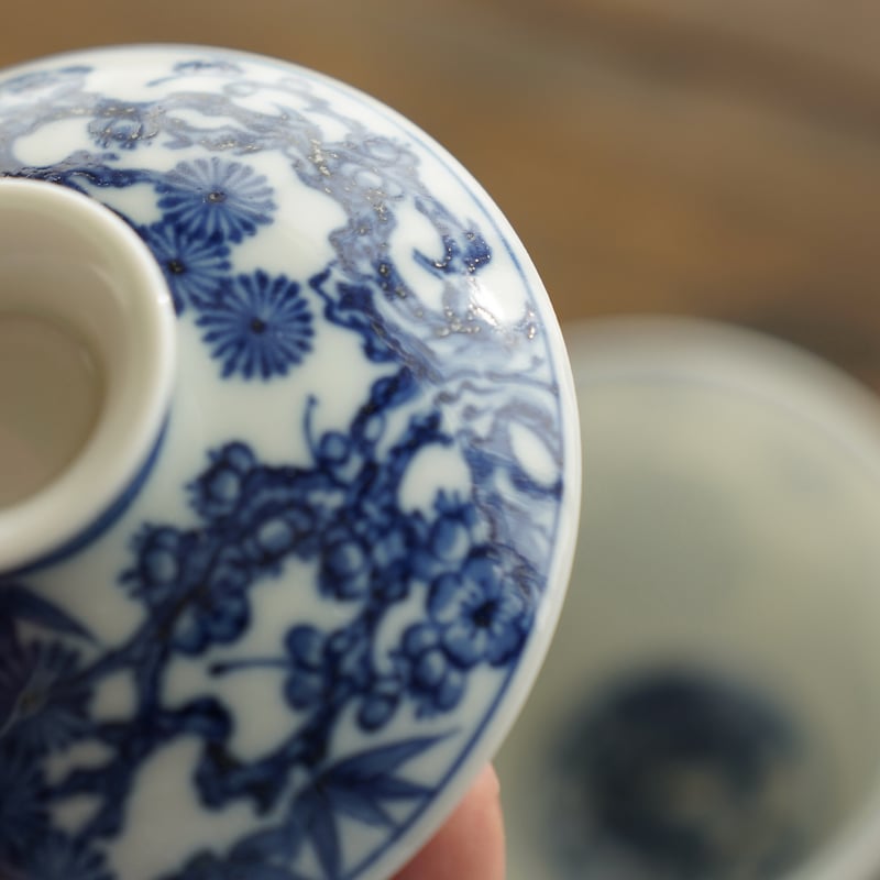 青花松竹梅二才蓋碗 PF239 | Looking For 物色
