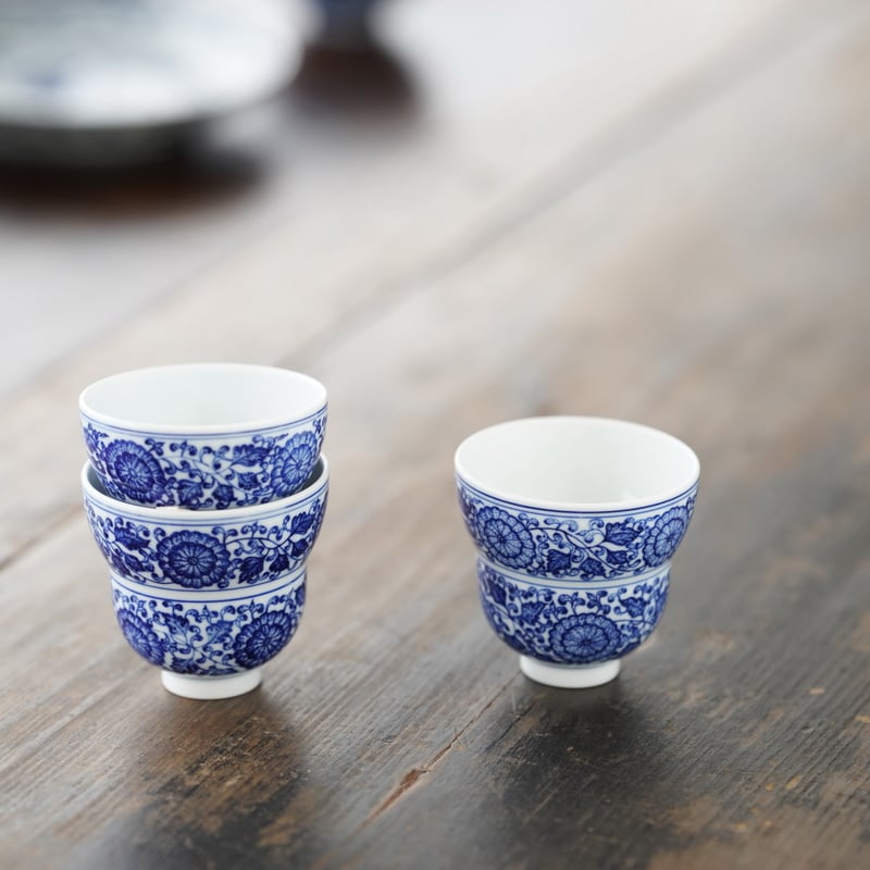 青花纏枝蓮紋葫芦杯 PF252 | Looking For 物色