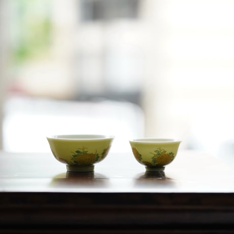 手描き茶杯 菊 PC127
