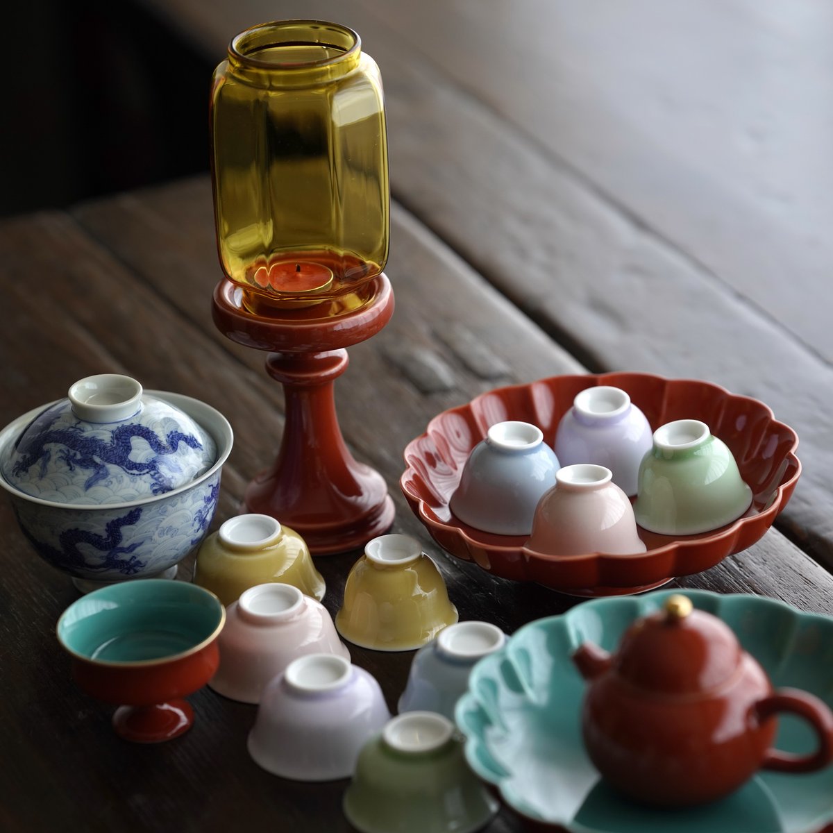 青花海水龍紋蓋碗 PF195 | Looking For 物色