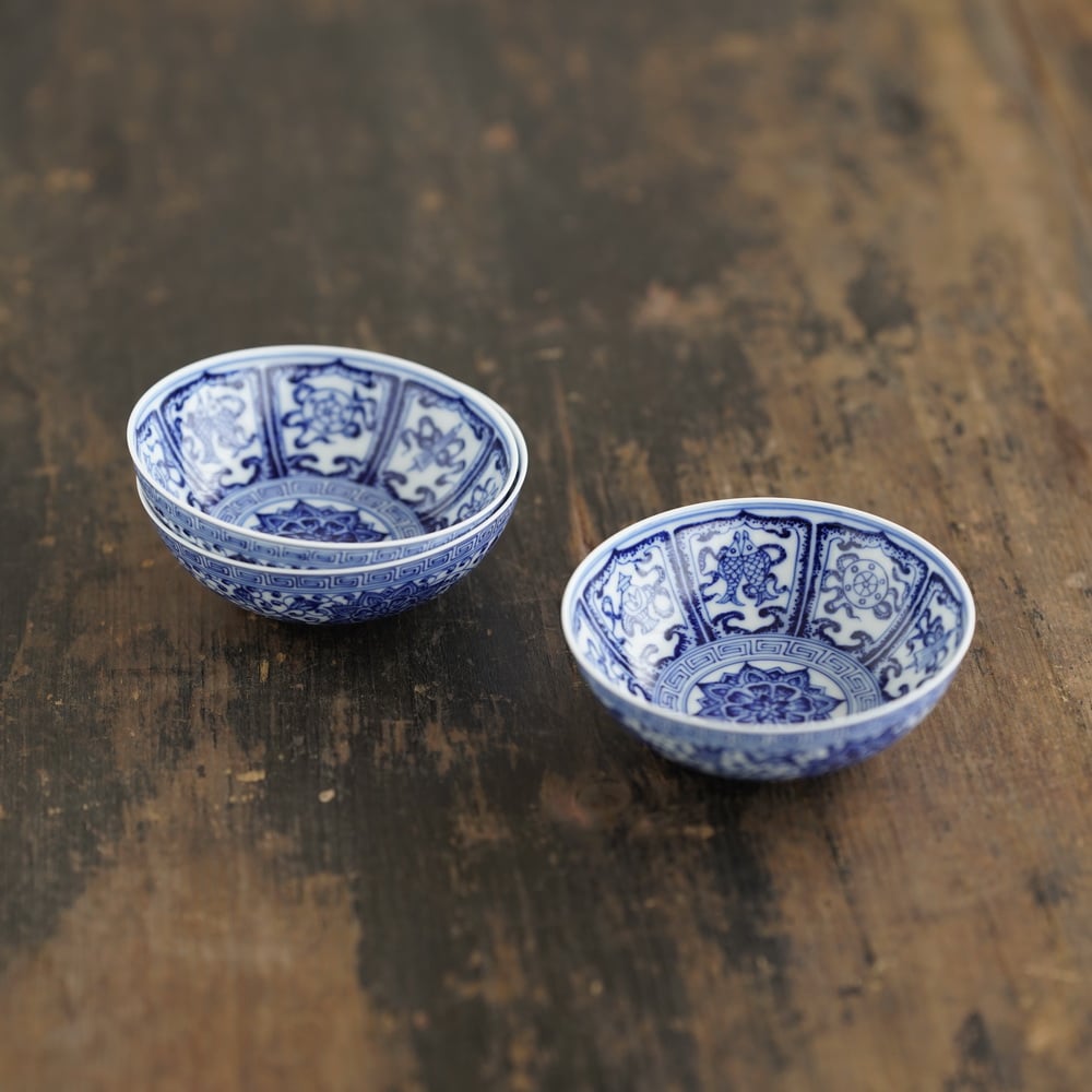 元時代 染付 青花纏枝蓮紋 松竹梅紋三清図高足杯 馬上杯 酒杯(F-91) 青花八宝纏枝蓮紋茶杯 PF251 | Looking For 物色