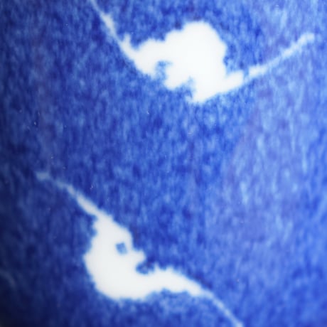 洒藍蝙蝠紋茶杯 PY003