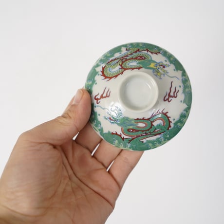 仿斗彩龍紋三才蓋碗 PH011