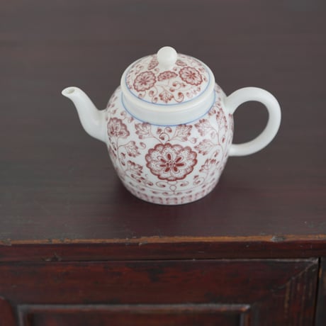 仿釉里紅茶壺 PH013