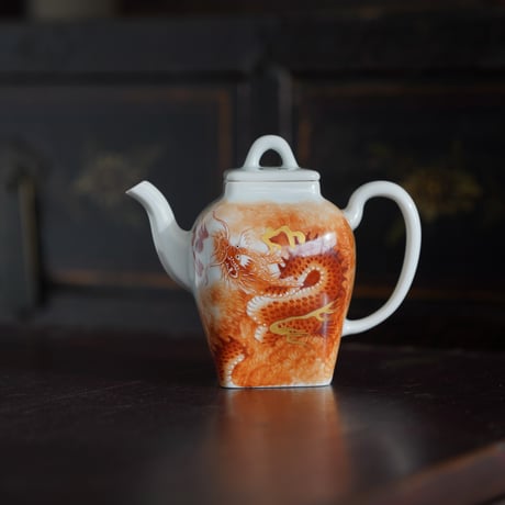 礬紅龍紋茶壺 PF189