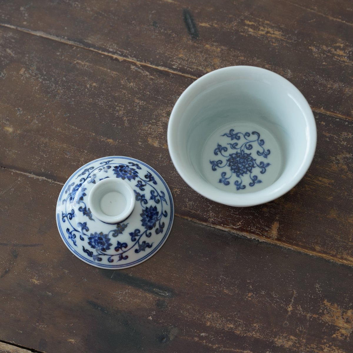 青花双鳳紋蓋碗 PF214 | Looking For 物色