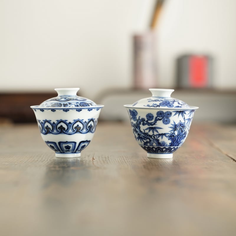 青花松竹梅二才蓋碗 PF239 | Looking For 物色