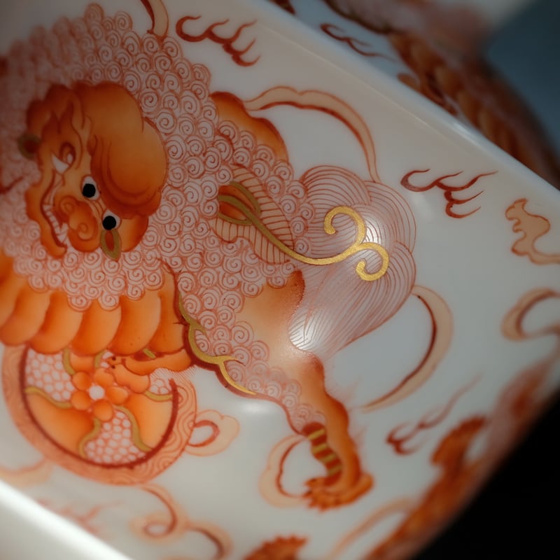 中国美術 青磁 霊芝摘 蓋物(LC740) 陶芸