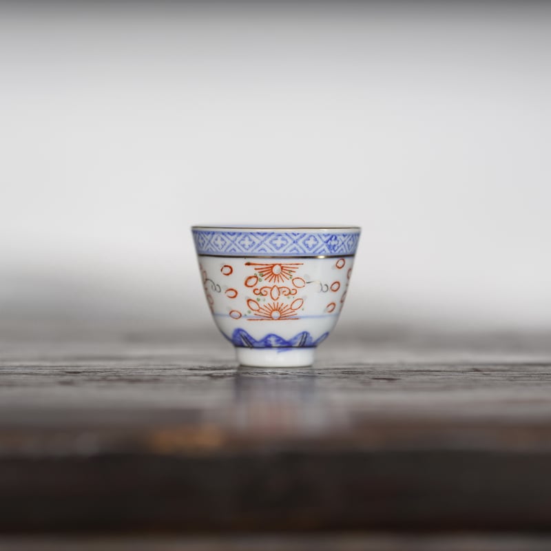 青花 玲瓏盃 茶盃 家用茶杯带盖办公室杯子景德镇青花玲珑茶杯陶瓷