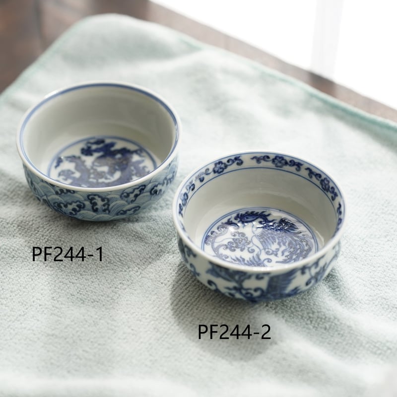 青花龍鳳紋茶杯 PF244 | Looking For 物色