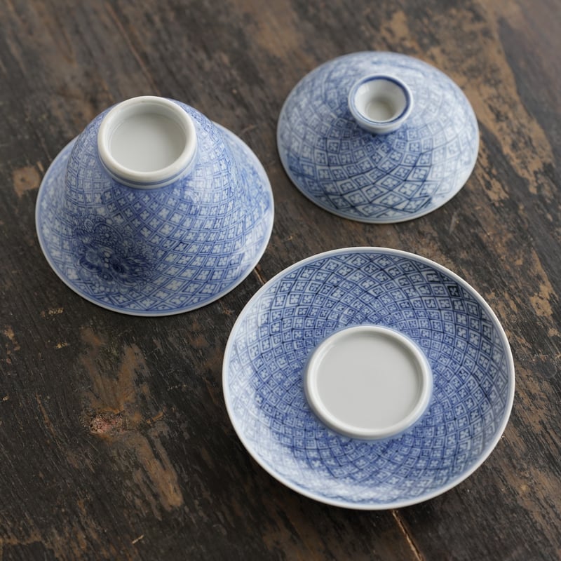 青花舞獅文三才蓋碗 PF261 | Looking For 物色