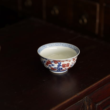 釉里紅松竹梅紋茶杯 PF141