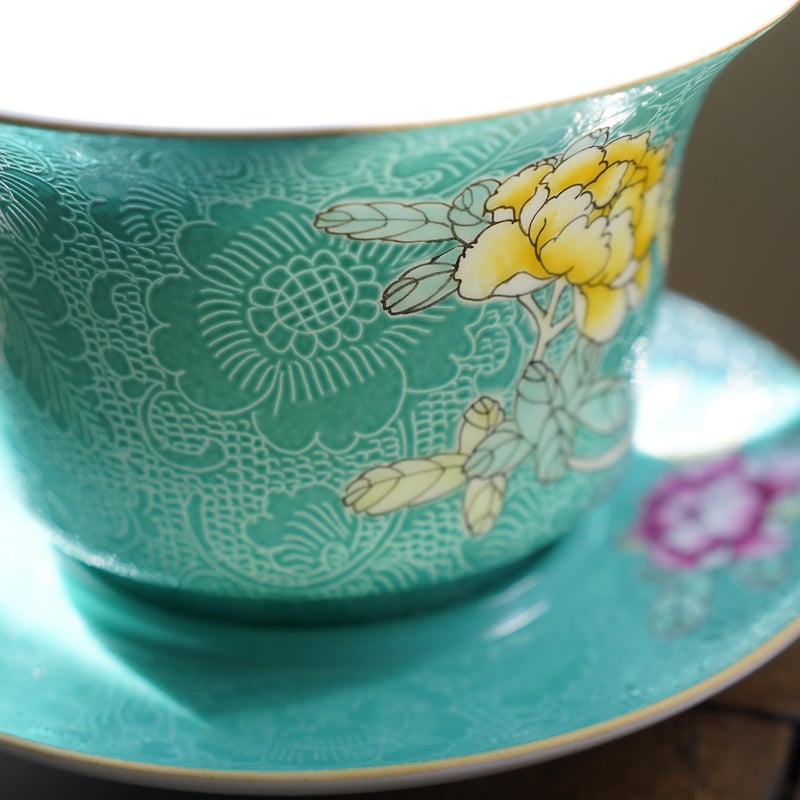 粉彩扒花蓋碗 PF118 | Looking For 物色