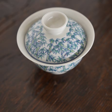 斗彩竹子蓋碗 PF006