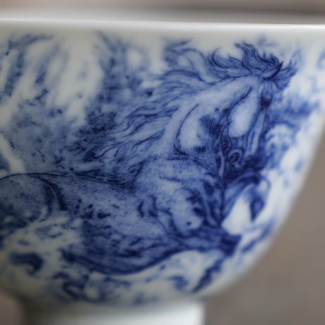 青花駿馬茶杯 PF230