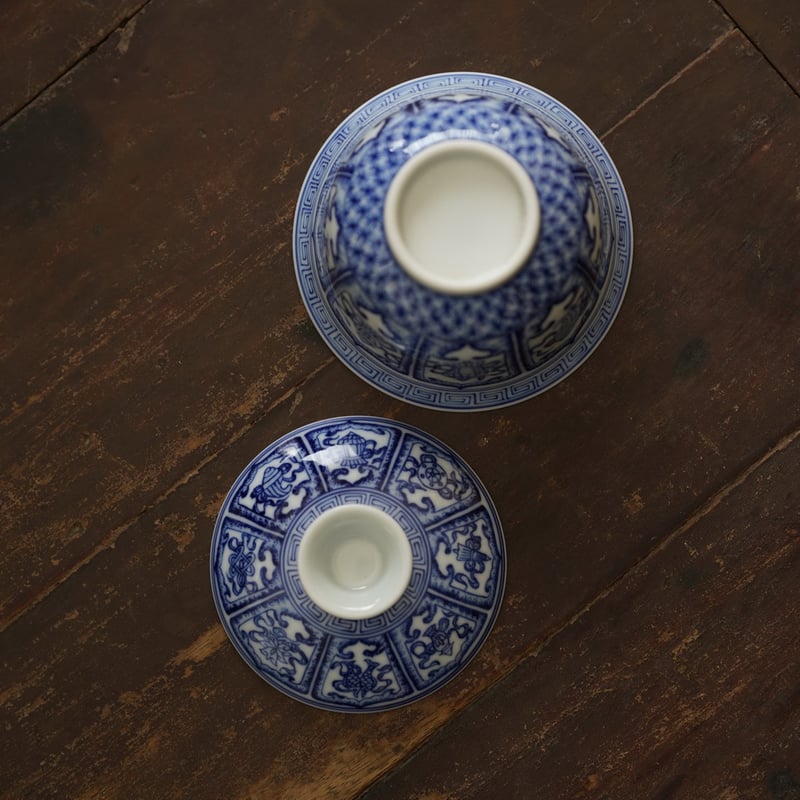 青花八宝唐草紋二才蓋碗 PF250 | Looking For 物色
