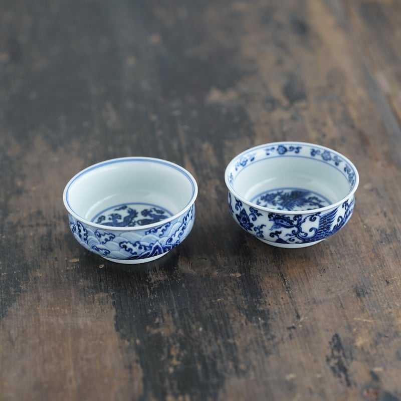 青花龍鳳紋茶杯 PF244 | Looking For 物色