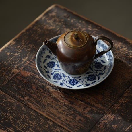 青花缠枝蓮紋皿 PF224