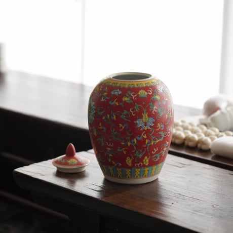 仿古粉彩罐 PJ015