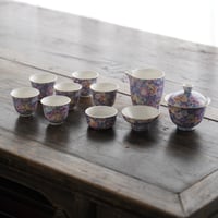 仿琺瑯彩茶器セット PH018
