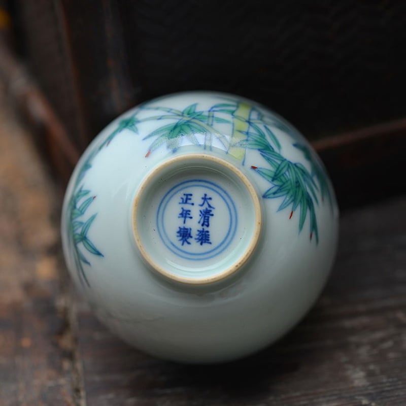 中国清時代　雍正年製　粉彩盃　口径6.2㎝　東Y7-0902⭐︎2Fタニト 雍正款手描き斗彩茶杯 PC044 | Looking For 物色