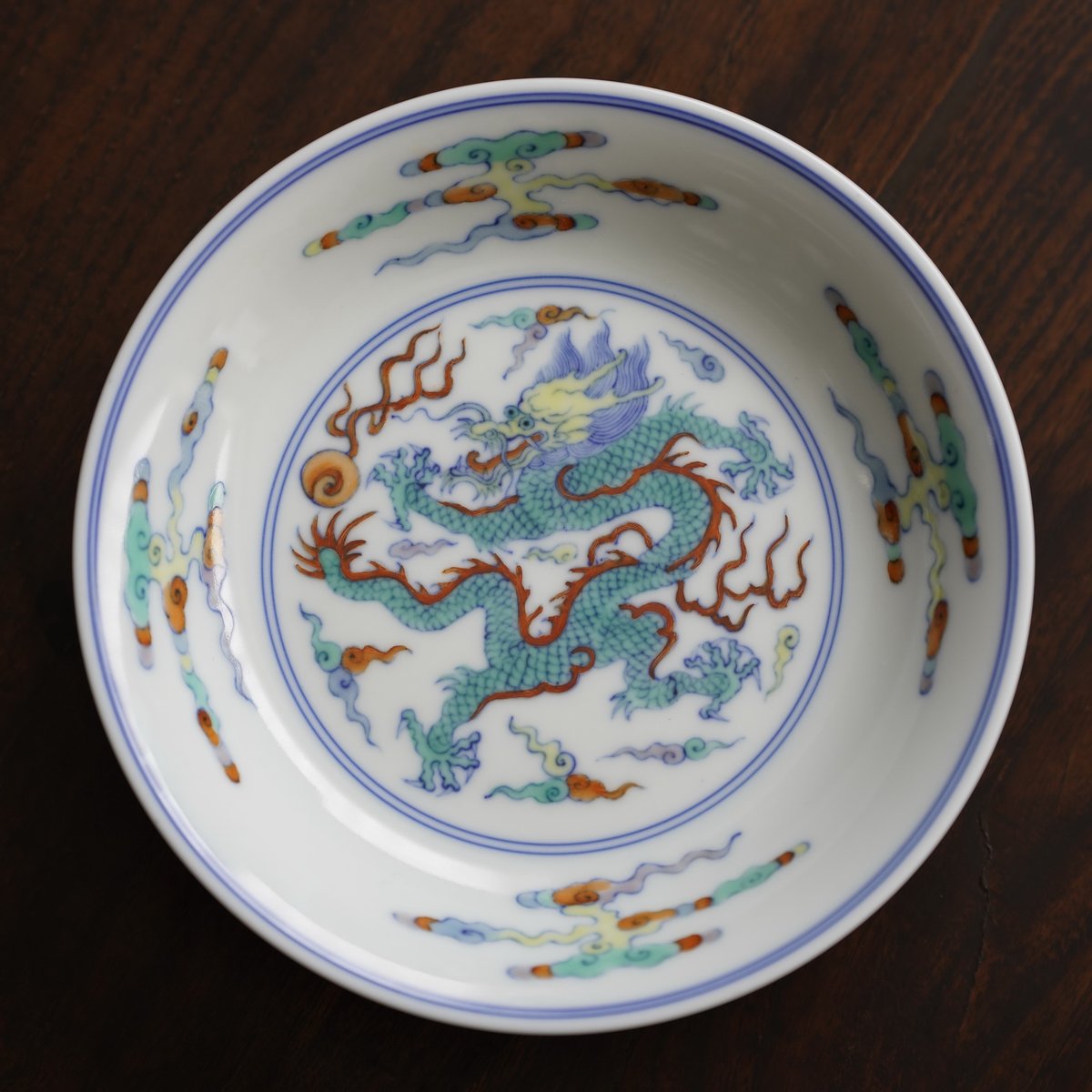 斗彩龍紋皿 PF097 | Looking For 物色