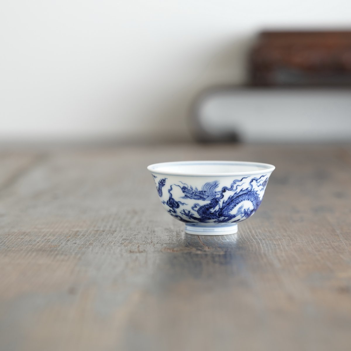 中国　青花青緑彩　龍紋小杯　二客　大明成化年製款　古陶磁　茶道具 ESM12-5 成化风栀子紋茶杯 PF217 | Looking For 物色