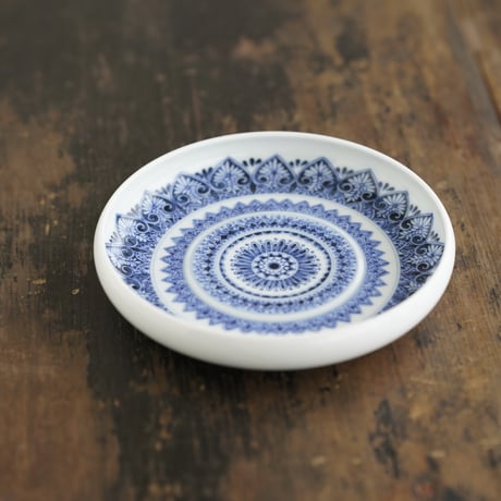 青花藻井文皿 PF254